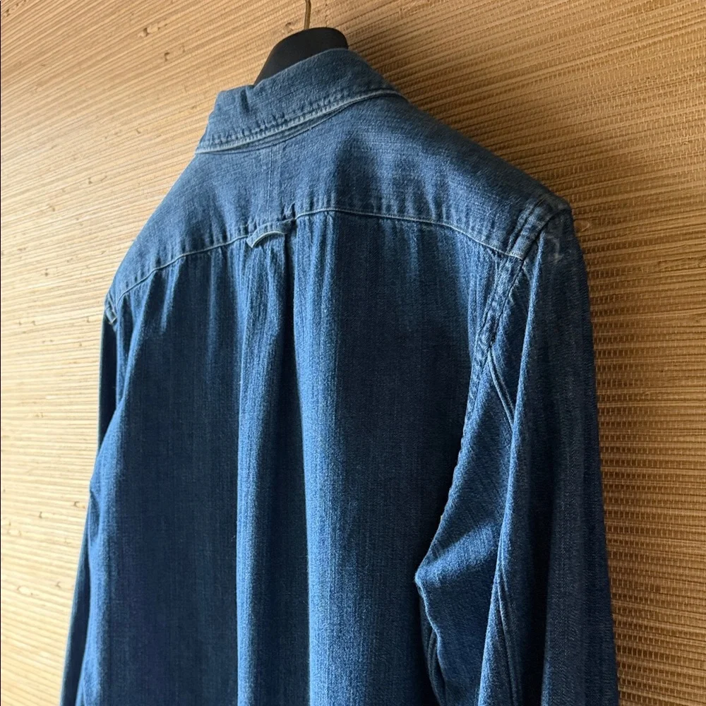 Todd Snyder Indigo Button Down Shirt - Picture 9 of 12